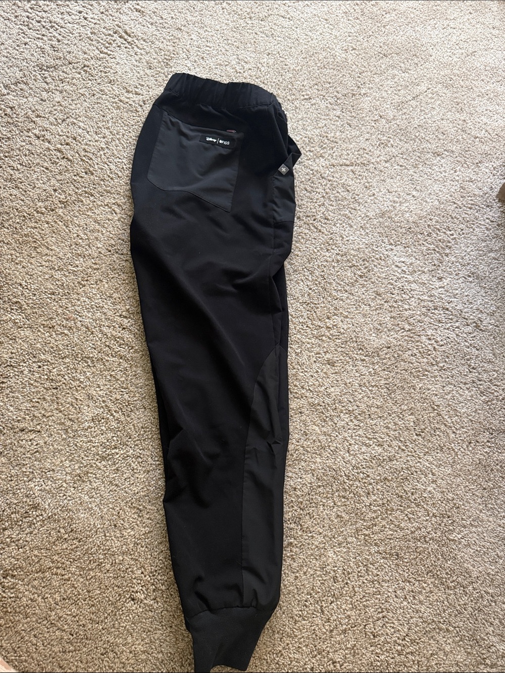 Figs - Disney Women's Black Jogger Scrub Pants